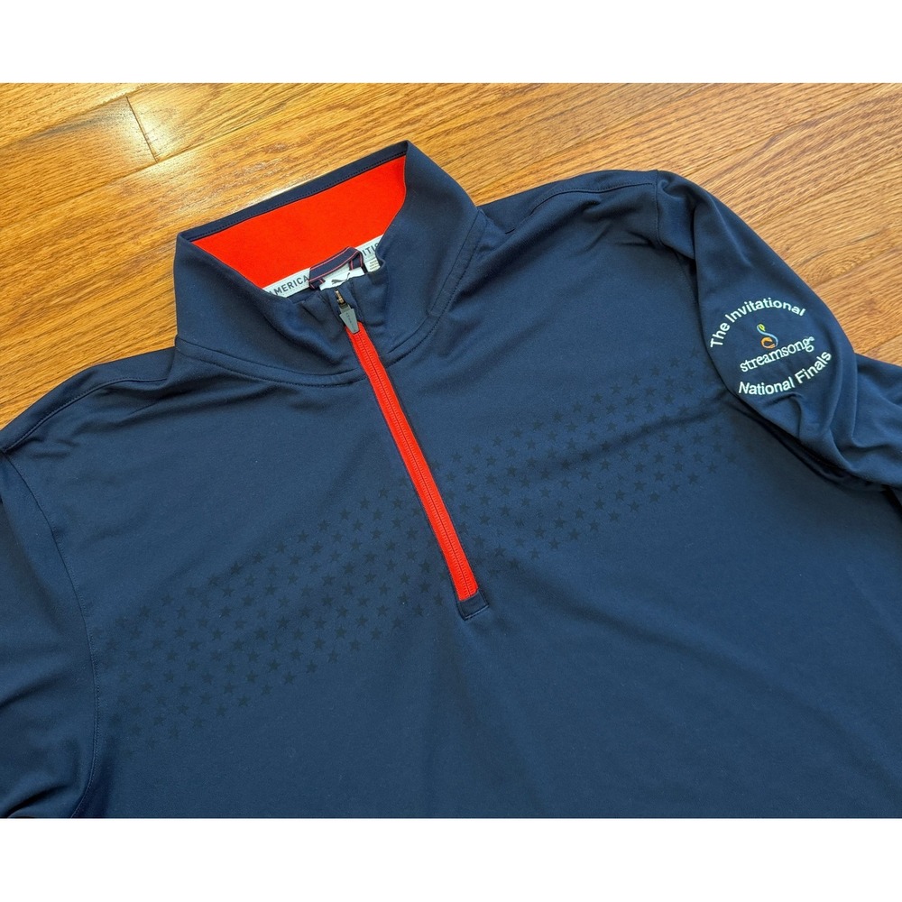 Puma Volition Streamsong Golf 1/4 Zip Performance Pullover Shirt Mens XL Blue